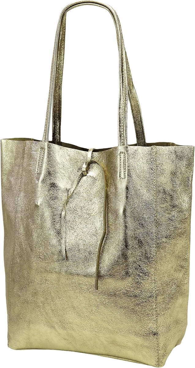 Dames Leren Shopper met Binnenvak Schoudertas Lichtgewicht Ruim