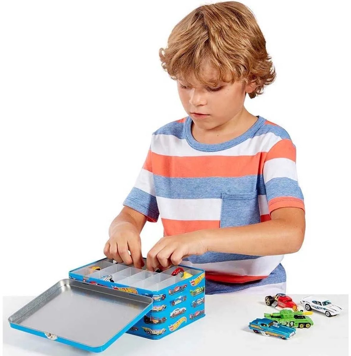 Klein Toys - Hot Wheels verzamelkoffer - geschikt voor max. 18 auto's - 15,5x8,5x21 cm - blauw — afbeelding 9