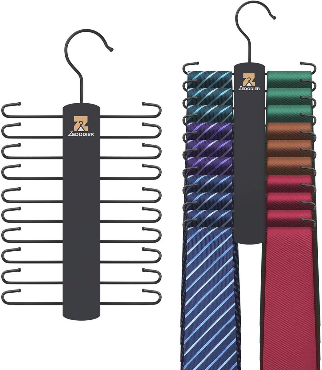 Tie Hanger Set met 40 Haken - Ruimtebesparende Stropdas Organizer voor Mannen