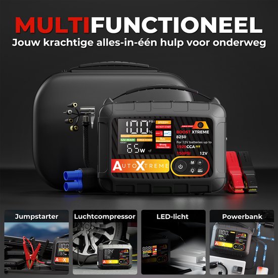AutoXtreme Boost Xtreme 8250A - Compresseur de démarrage - Booster de batterie pour voiture - Démarrage rapide