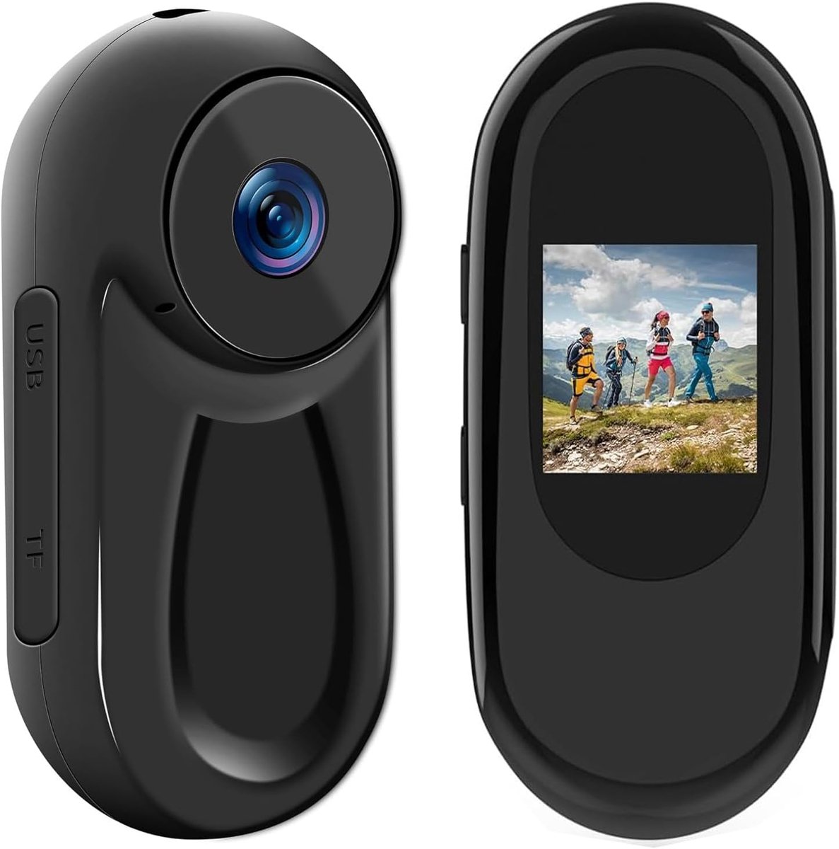 Mini 1080p sportcamera - body action camera met 32GB geheugenkaart, mini vlog pocket sportcamera, 120° groothoek action camera met audio- en video-opname - met 350mAh batterij