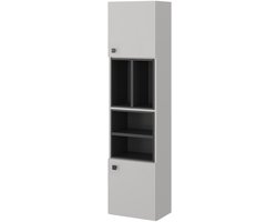 Vicco Gerta Badkamerkast – 37.5 x 150 cm met deur en open vakken Grijs