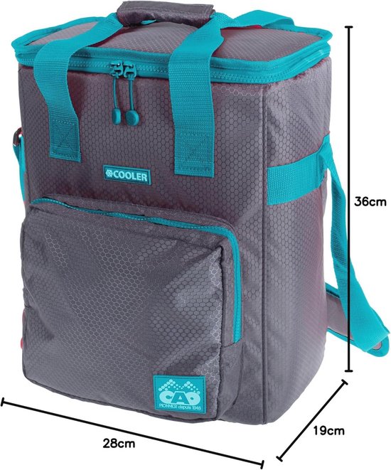 Koelbox Grijs/Rood, 20 L, 28 x 19 x 36 cm - Duurzaam en Compact van Koelbox. — afbeelding 2