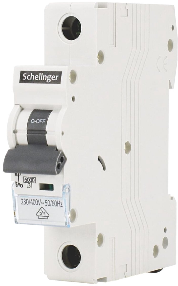 Schelinger Installatieautomaat 16A C-karakteristiek - 1-polig - 230/400V - A02-G8-1P-C16 - IP20