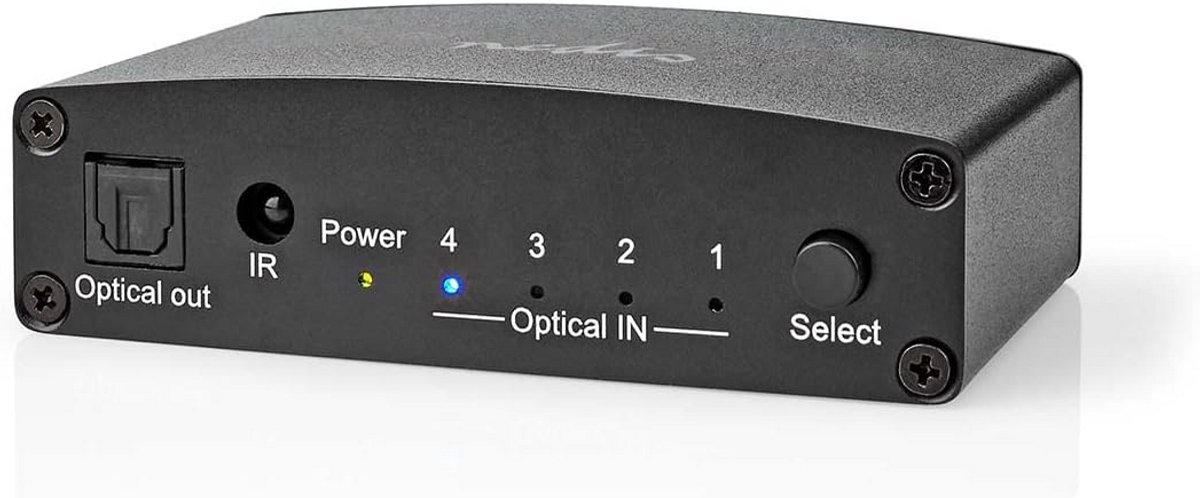 Digitale Optische Audiomixer 4 Keuzeschakelaar Toslink naar 1 Uitgang