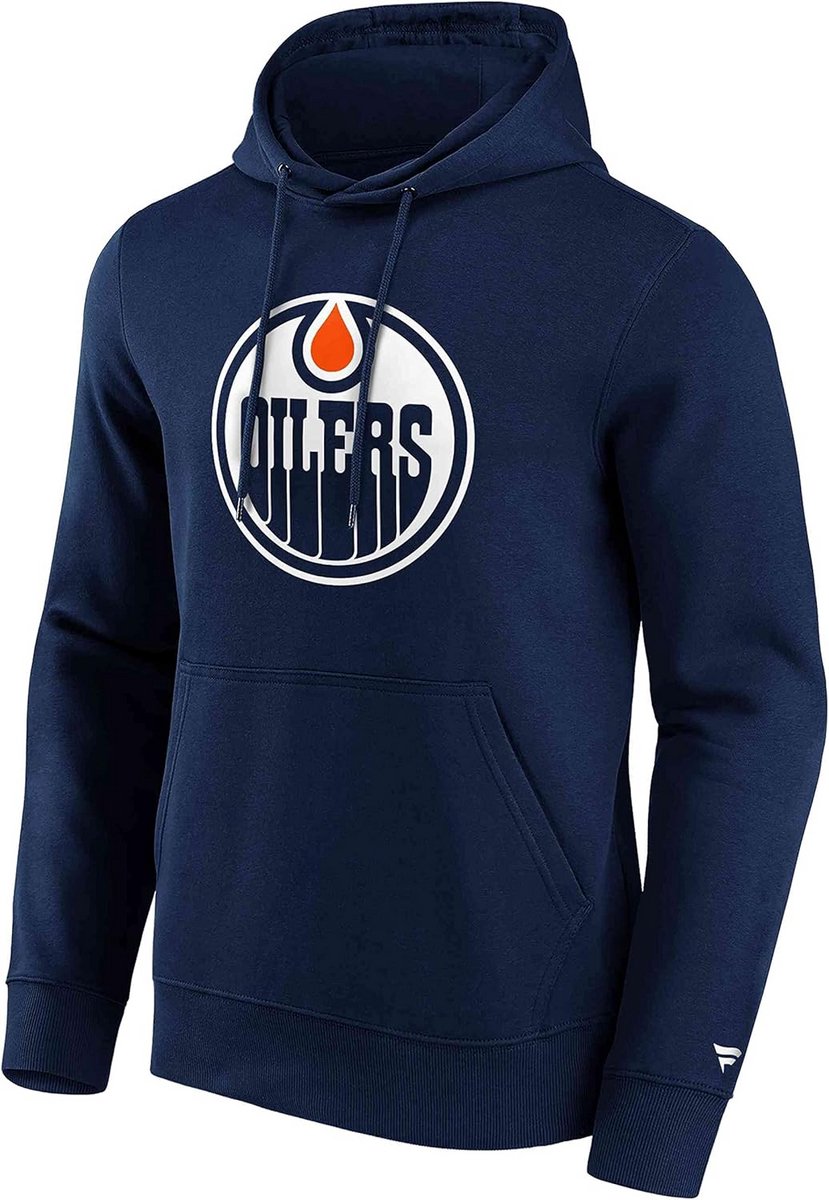 Heren Hoodie met NHL Edmonton Oilers Logo - Blauw