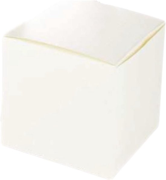XIAQICA 20 Witte Kartonnen Geschenkdoosjes – 10x10x10 Cm – Voor Snoep, Sieraden & Feestartikelen – Eenvoudig Te Vouwen – DIY Decoratie