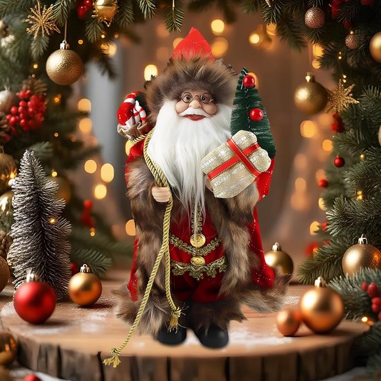 ACTOYS Kerstman op ladder, kerstfiguren, 76 cm