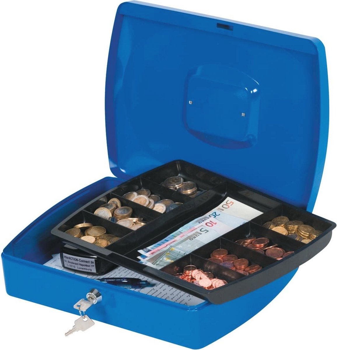 Geldcassette Blauw 30,48 cm - Handige Oplossing voor Kantoor & Thuis