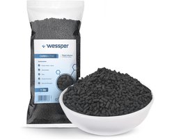 Actieve Houtskool Pellets 1 Litre - Perfect voor Aquarium- en Vijverfilters en Luchtzuivering