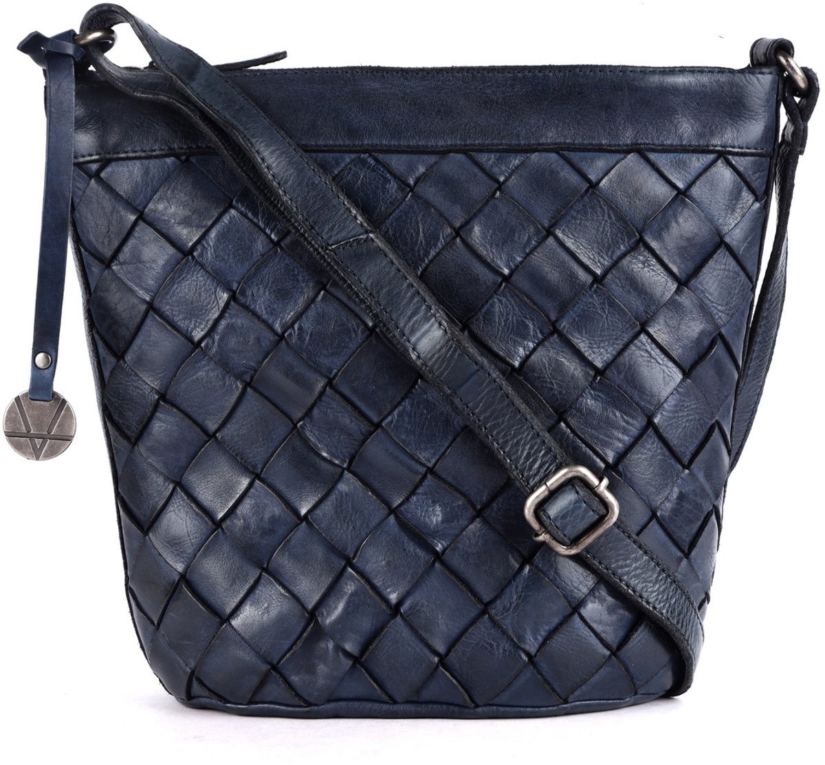 Echt Leren Crossbody Slingtas voor Dames – Trendy Casual en Kantoortas met Verstelbare Schouderriem