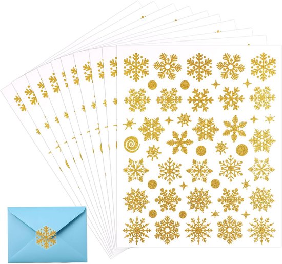 Nageldecoratie Stickers Gouden Sneeuwvlok