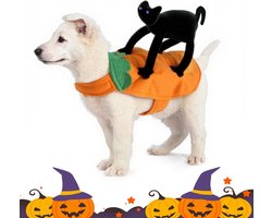 Grappig Huisdier Kostuum Halloween - Staande Zwarte Kat Outfit voor Hond en Kat (Maat XL)