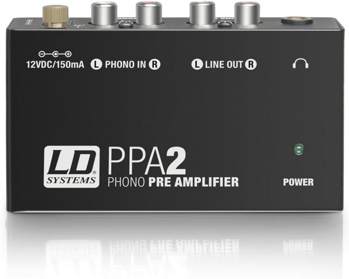 Compacte Phono Voorversterker met RIAA Correctie voor Platenspelers