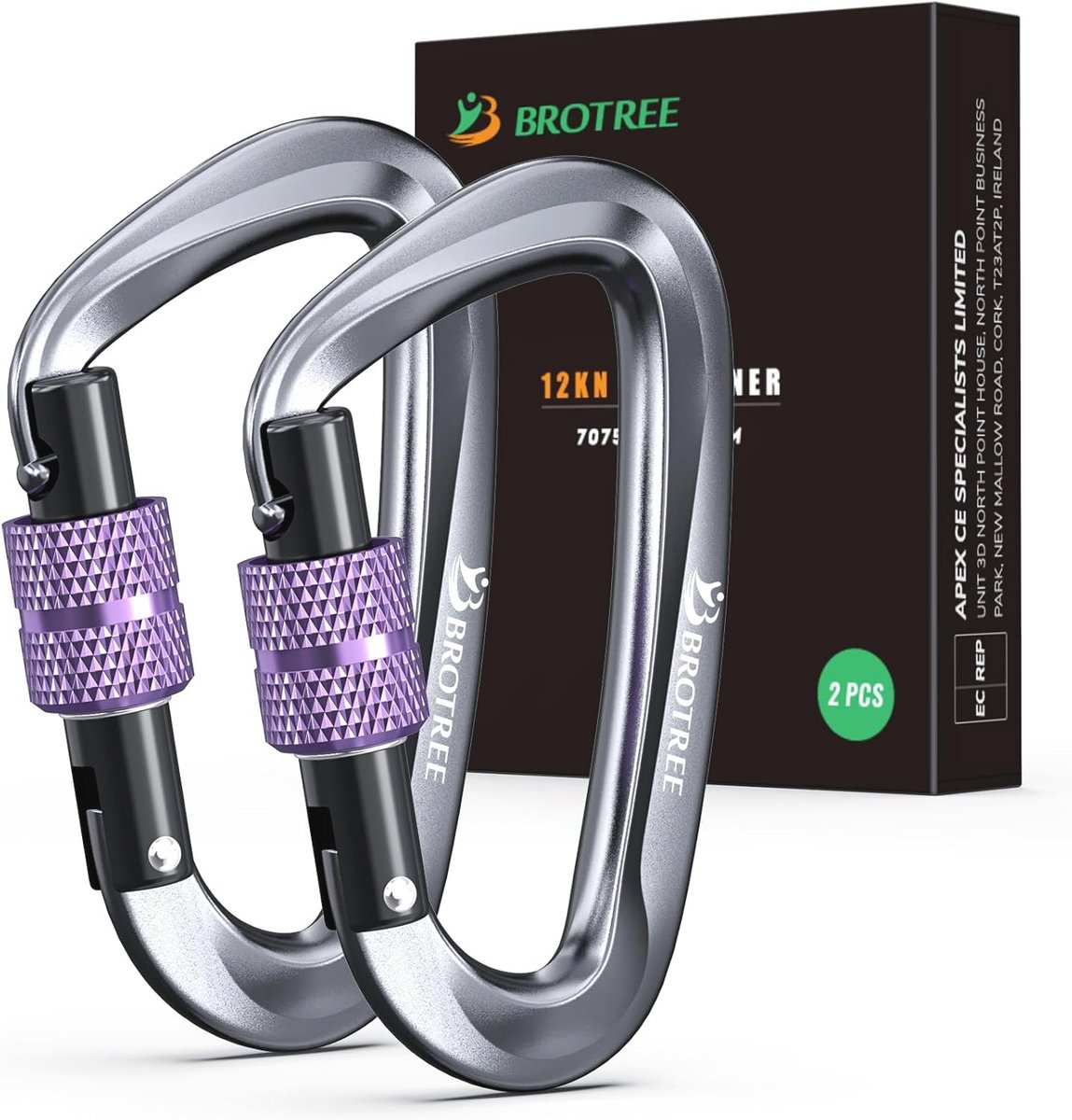 Supersterke 12KN Aluminium Karabijnhaak voor Kamperen, Wandelen en Hangmatten