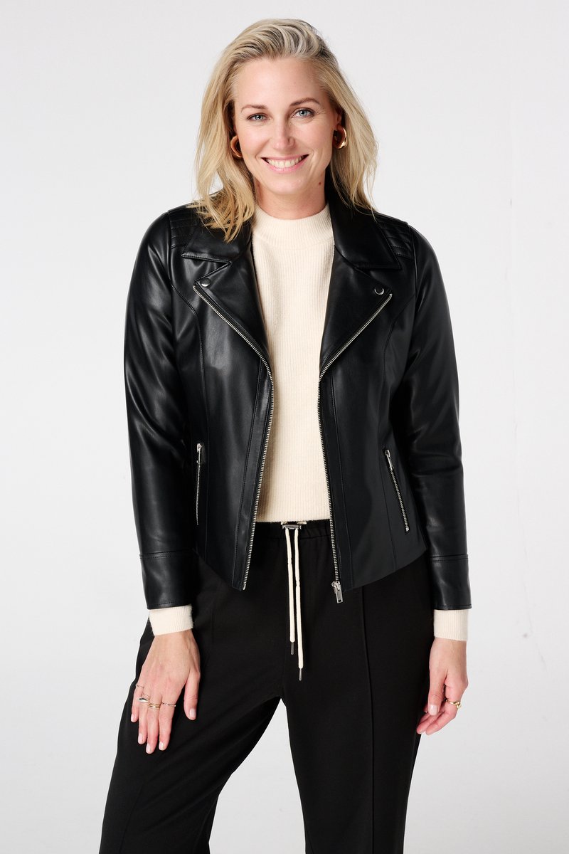 MS Mode Jacket Bikerjasje van imitatieleer