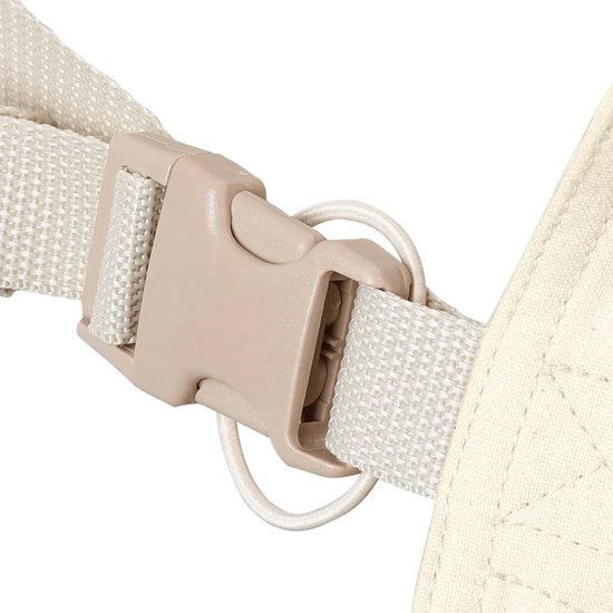 Mogi Products-Ergonomische Draagzak - Babydraagzak vanaf Geboorte - Zand / Beige - Katoen & Linnen Look - Verstelbaar & Heupvriendelijk — afbeelding 4