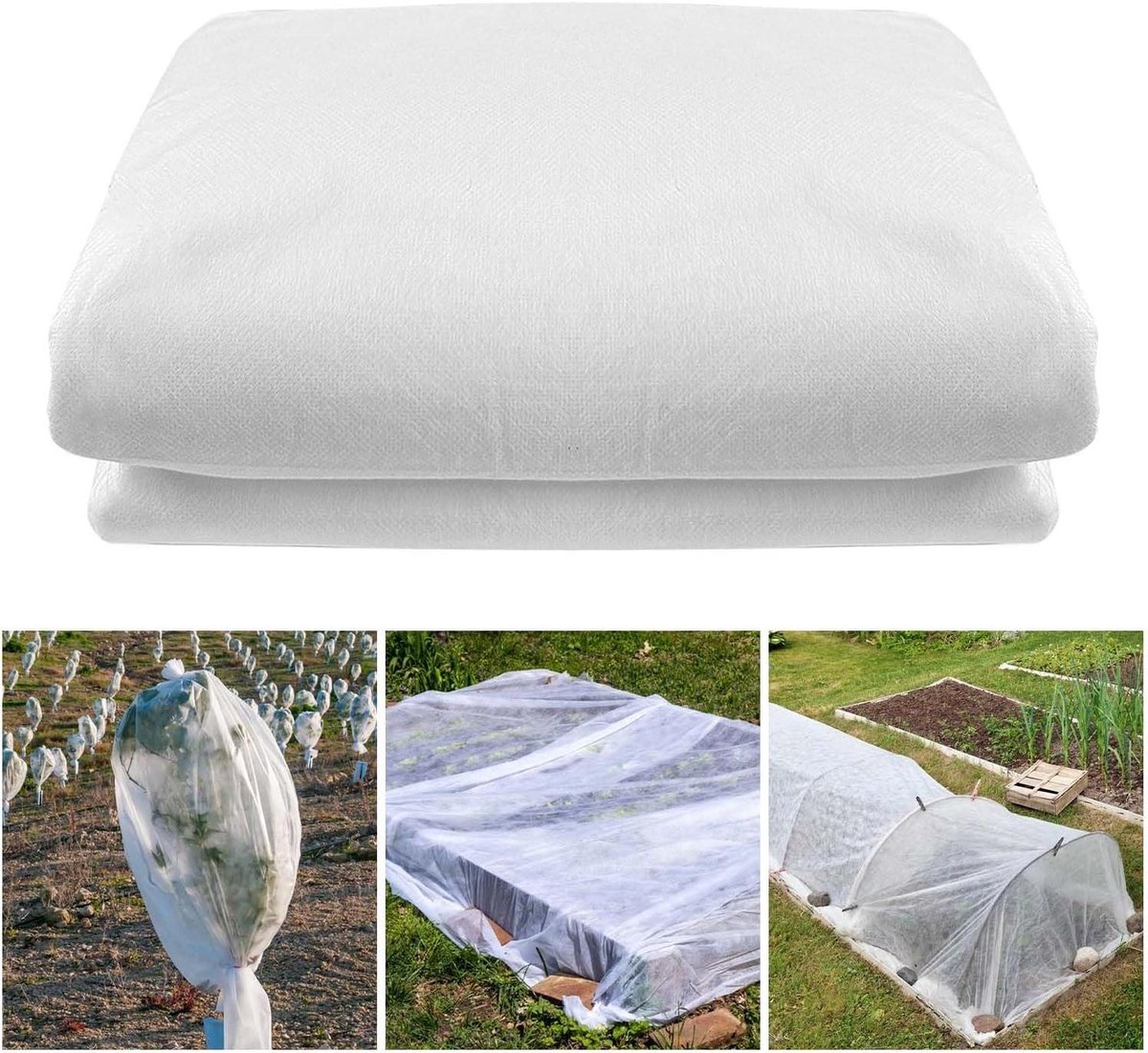 Allecta - Tuinwintervlies 1,5m x 10m wit 40 g/m² - Planten winterbescherming - Afdekvlies tuinoppervlak
