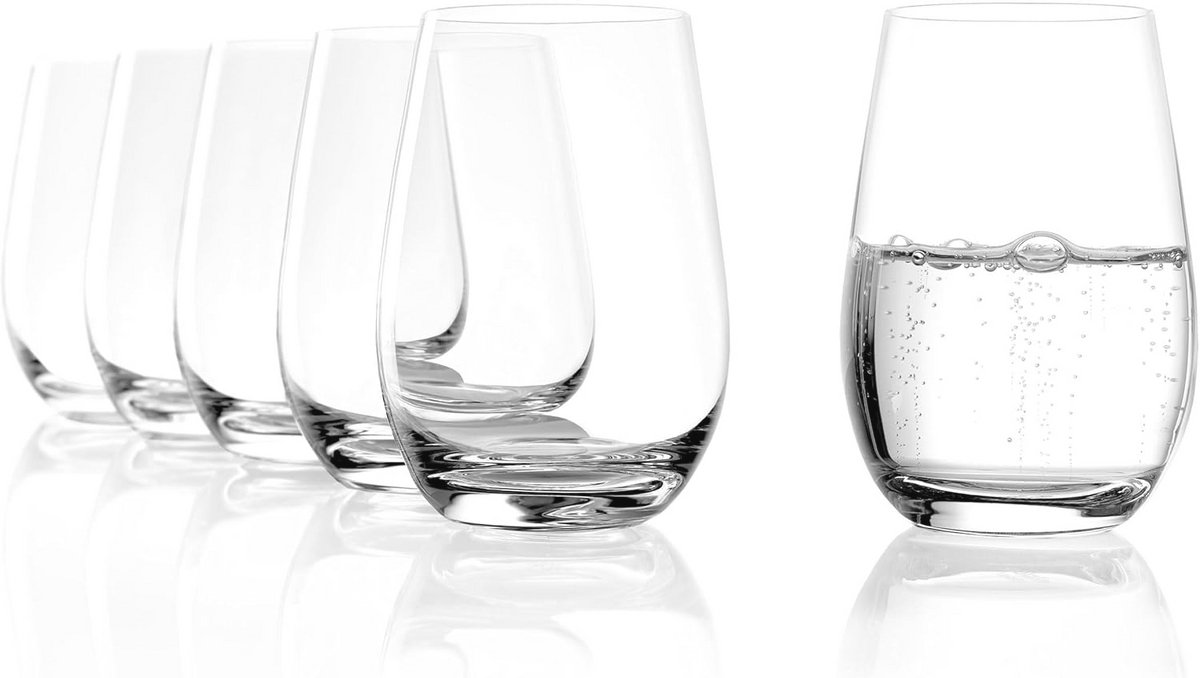 Set van 6 Waterglazen - Universale Glazen voor Dranken - Premium Vaatwasserbestendige Kristalglazen - Schokbestendig - Perfect voor Cocktails, Water en Sap