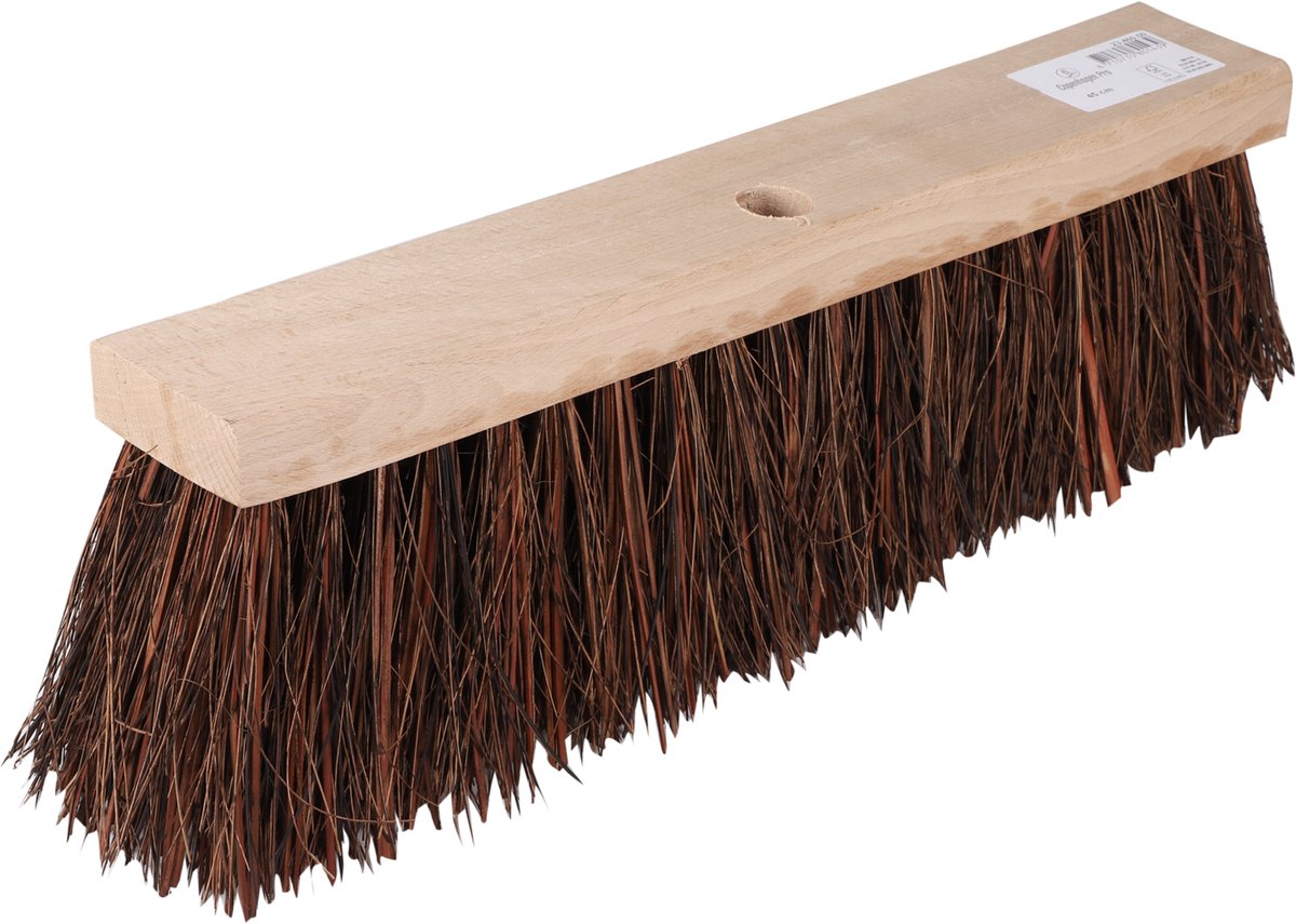 Copenhagen Pro Straatbezem - Bassine/Stalks Borstelmateriaal - Platte Borstelkap van 45 cm - Gemaakt van FSC® Hout - Kokosvezel Materiaalkaart - Gewicht 1077 Gram - 2 Jaar Garantie