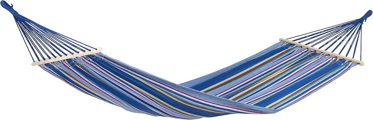 Weerbestendige Staafhangmat - Comfortabel en Duurzaam, Blauw Gestreept