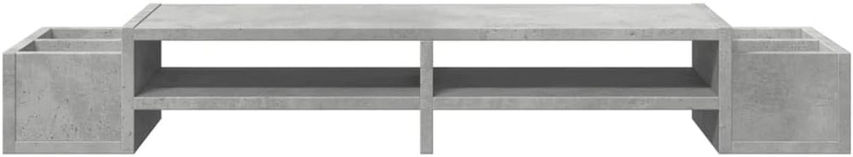 Monitorstandaard met opbergruimte 100x27x15 cm - Hout Zwart