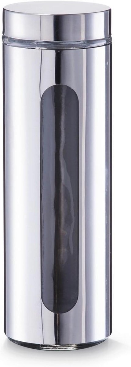 Voorraadpot 1600 ml van roestvrij staal - 10,2 x 10,2 x 30,5 cm