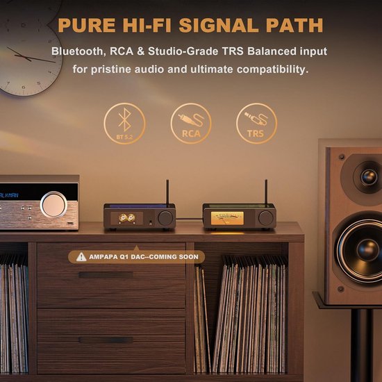 Daakro AK45 Amplificador de áudio estéreo, 300W Home 2 canais sem fio