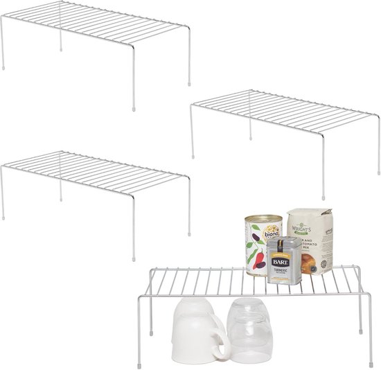 simplywire – Bakplaat- en snijplankenrekken – Set van 2 – Pannenrek - Keukenkastjesorganizer – Chroom