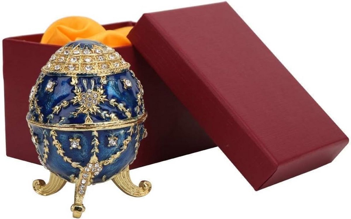 Vintage Stijl Ei Trinket Box, geëmailleerde paaseier sieraden Organizer, sieraden dozen paaseier decoratie Uniek cadeau voor interieur voor bureau decoraties