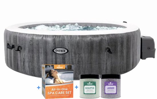 Intex PREMIUM PureSpa Greywood Bubble Deluxe + Aquatural - Intex - €663,00