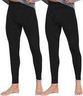 Set van 2 thermische onderbroeken voor heren - Lange winter, warm fleece, thermobroek, functioneel ondergoed