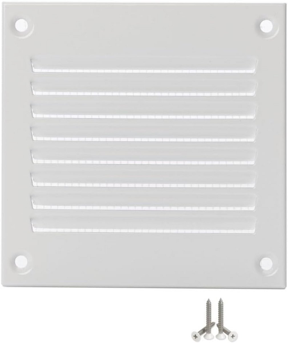 Vierkant Ventilatierooster 100x100 mm - Met Insectenbescherming en Weerbestendig Design