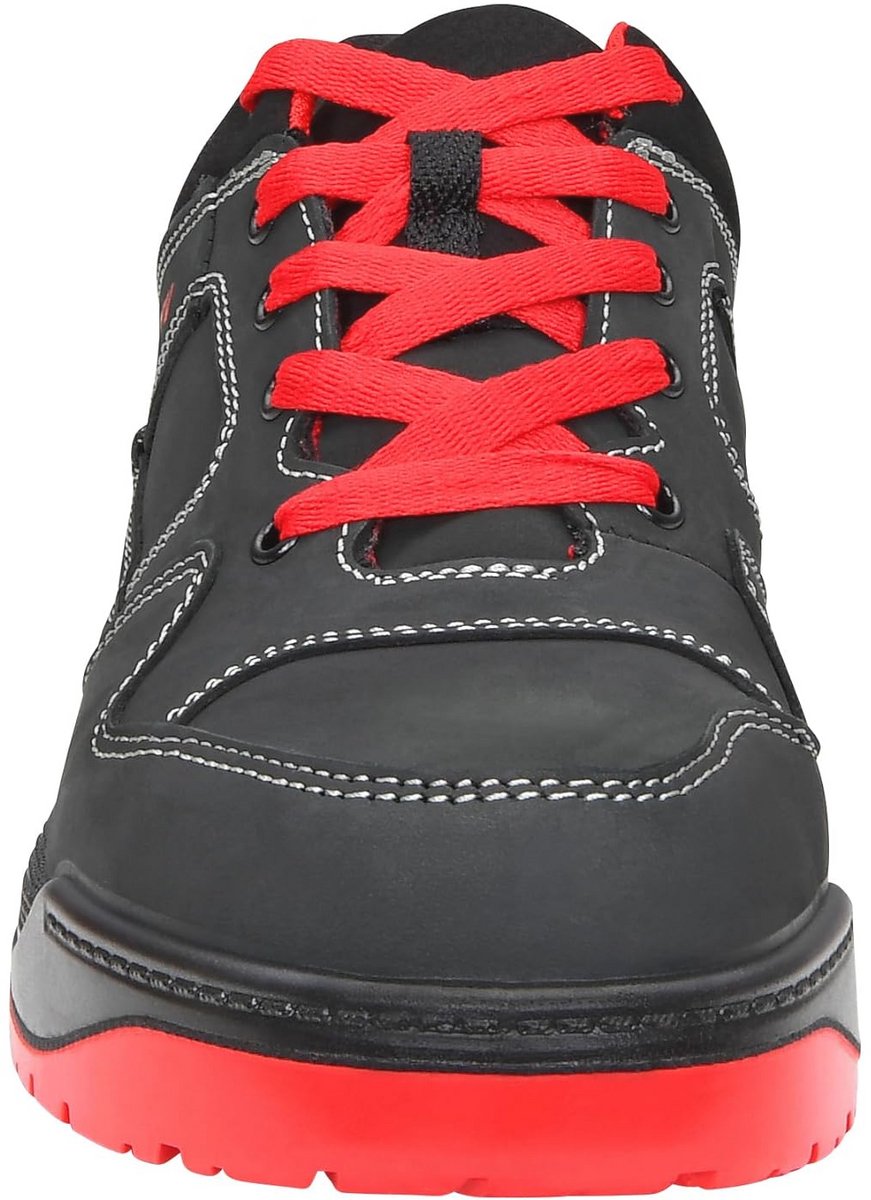 Sportieve Veiligheidsschoenen Zwart-Rood Laag ESD S3 voor Dames en Heren