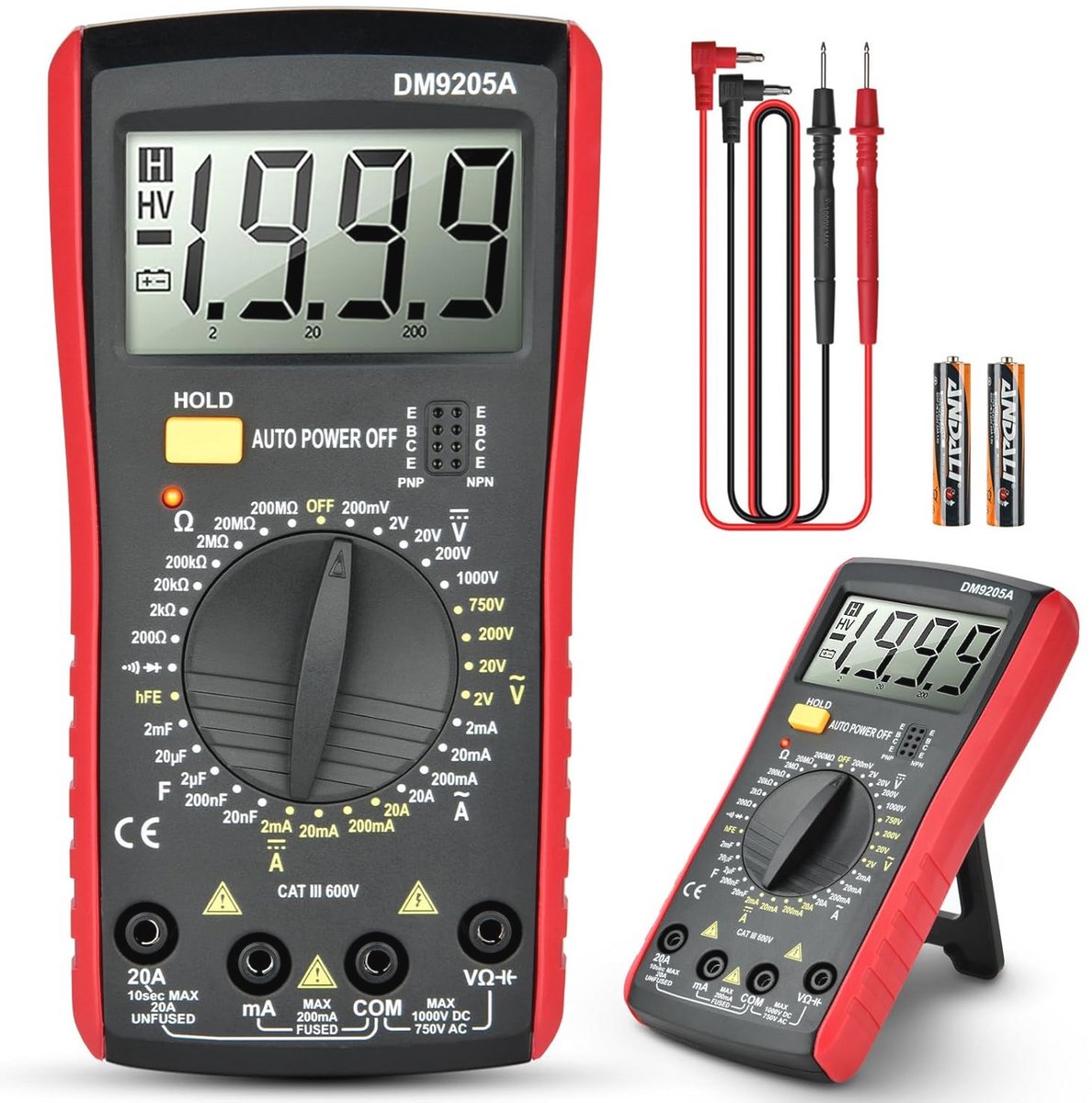 Digitale Multimeter - Meetinstrument voor Capaciteit, Weerstand, AC/DC Stroom en Spanning