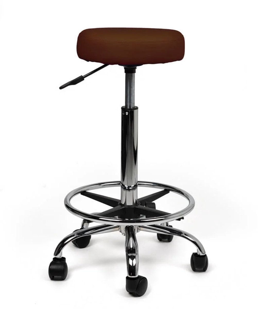 Tabouret Bruin - Standaard, Met voetring