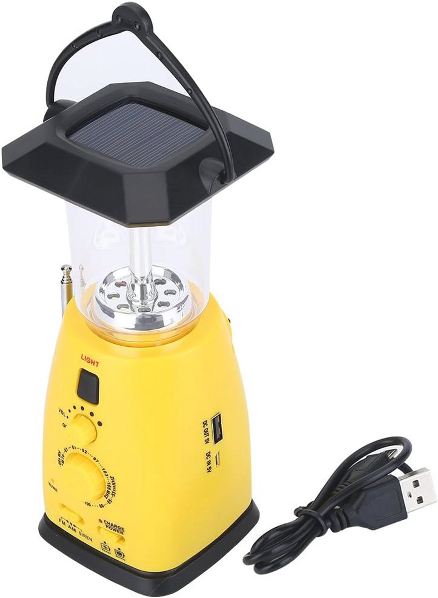 Zwangelradio op zonne-energie met telefoonoplaadfunctie en led-zaklamp - waterdichte draagbare AM/FM radio voor noodgevallen