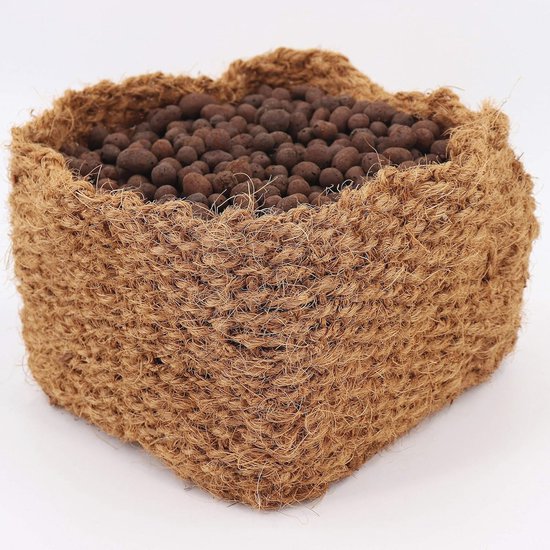 Kokos Plantenmand voor Vijverplanten - Natuurlijke Oplossing voor je Tuinvijver 20 cm x 20 cm x 15 cm