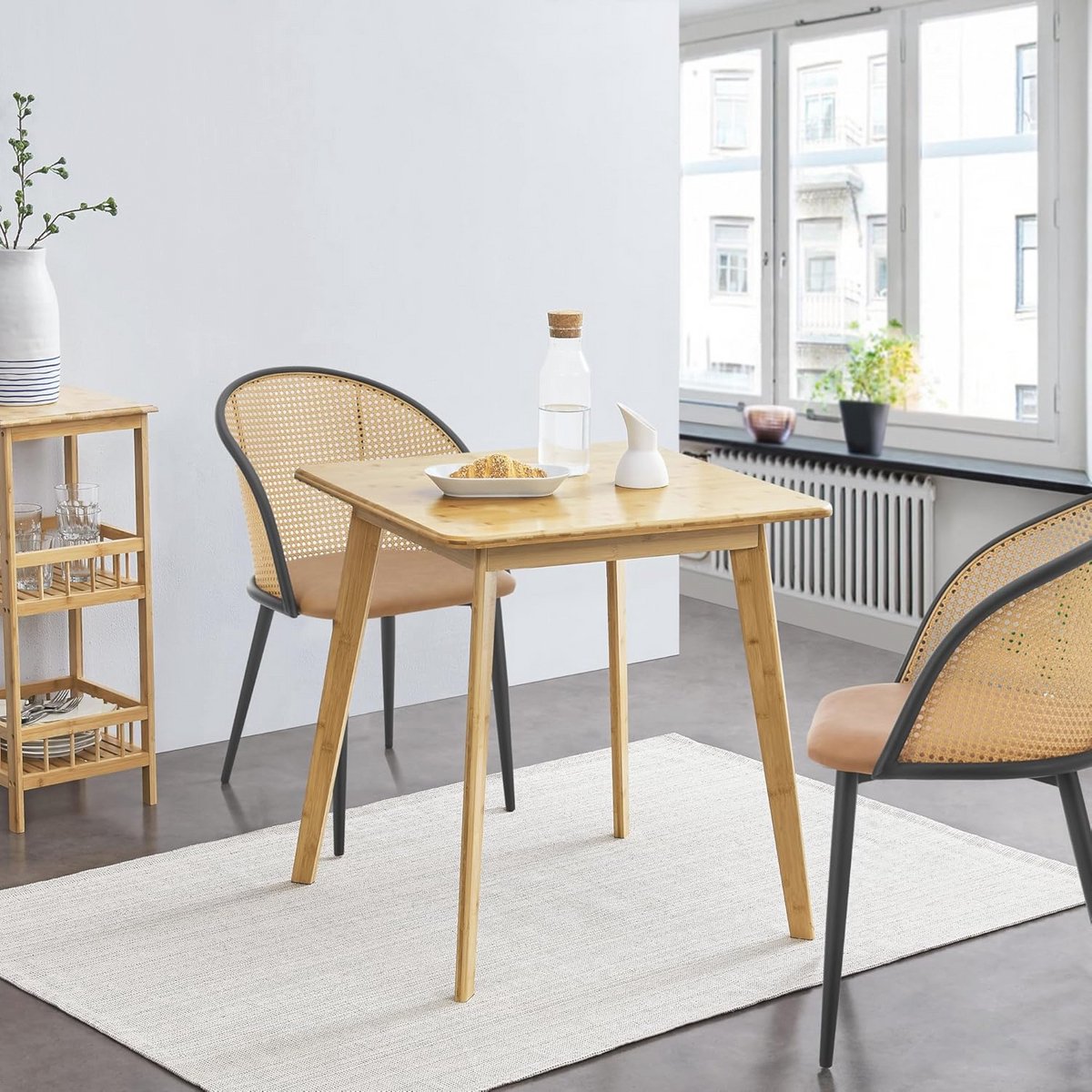 Eettafel Bamboe 70x70 cm - Houtkleurig