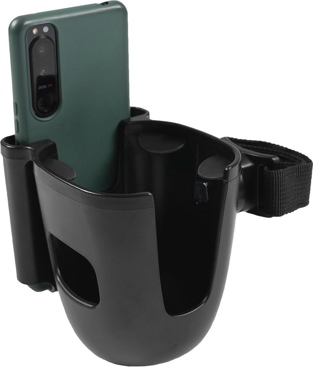 Bekerhouder voor Kinderwagen en Buggy met Telefoonhouder - Universele 2-in-1 Oplossing