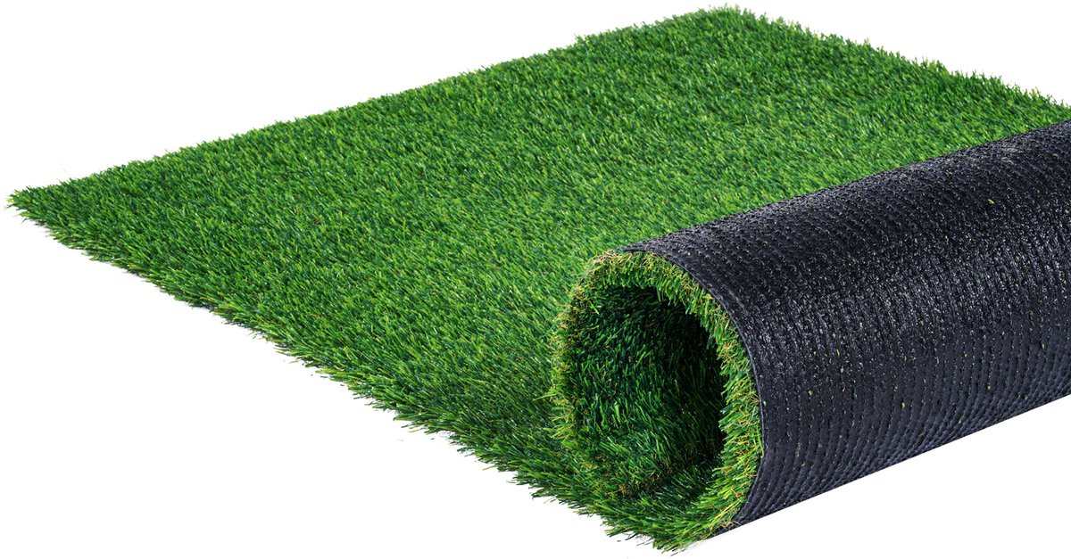 VEVOR gazontapijt 1530 x 920 mm kunstgrastapijt PP + PE kunstgras 35 mm poolhoogte UV-bestendig grastapijt met een dichtheid van 17.000 steken ideaal voor terras-balkon-picknicks