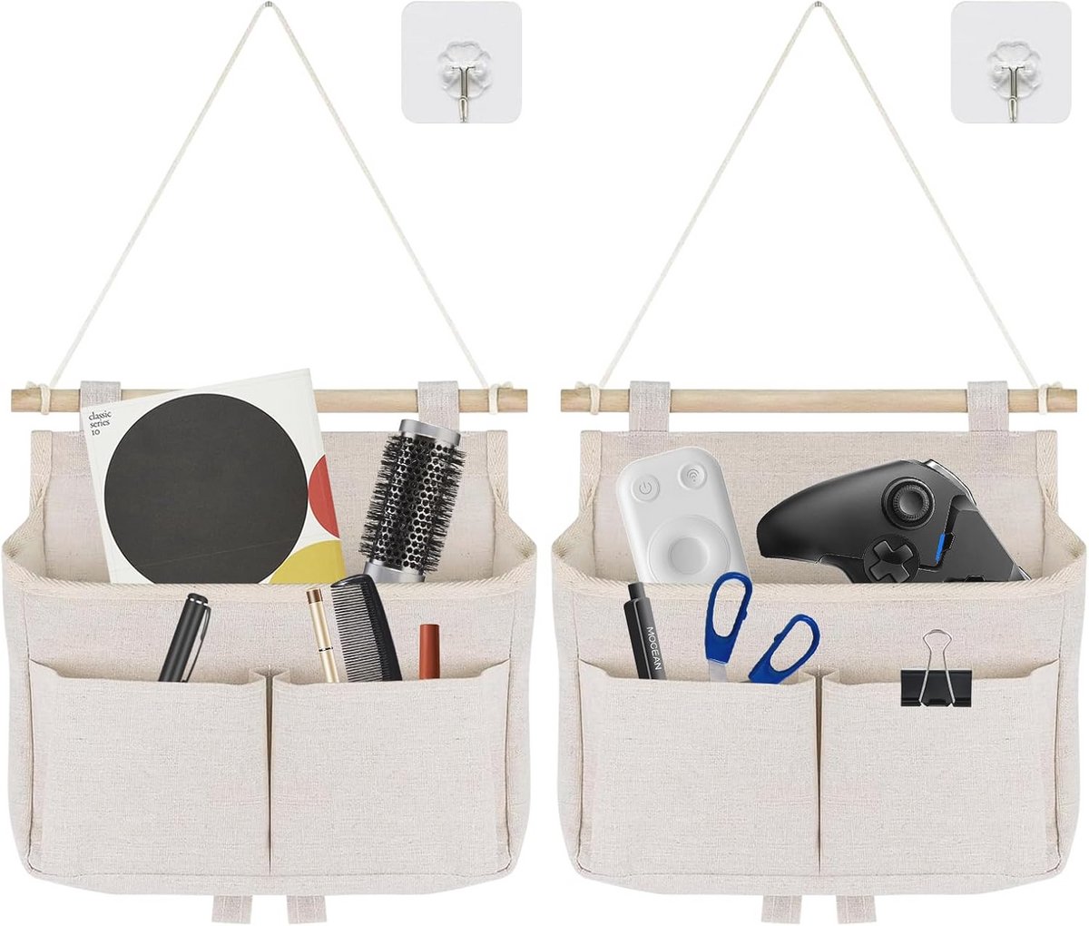 Hangende Organizer voor Badkamer en Kinderkamer - Set van 2 met Hoge Capaciteit en Haken