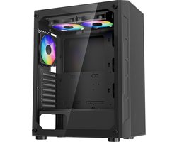 VEVOR PC Gaming Case Mid-Tower 3x120mm ARGB-Ventilatoren voor ATX-Moederbord