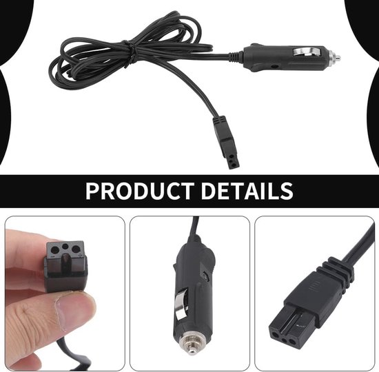 12V DC Auto Koeler Koelbox Aansluitkabel 2m - Ideaal voor Picknicks — afbeelding 4