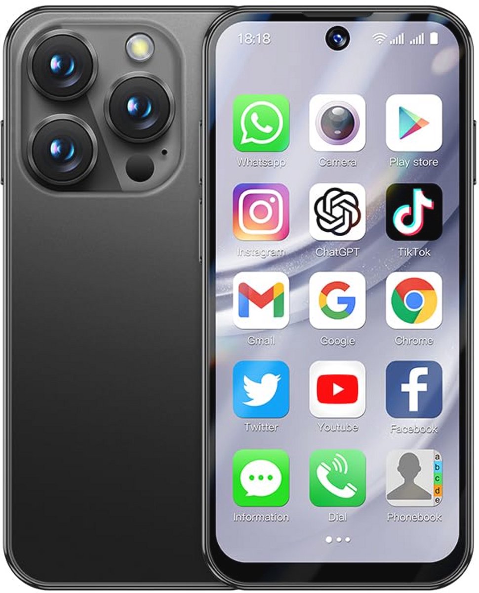 4G mini smartphone voor kinderen en studenten - 3,9 inch HD dual SIM