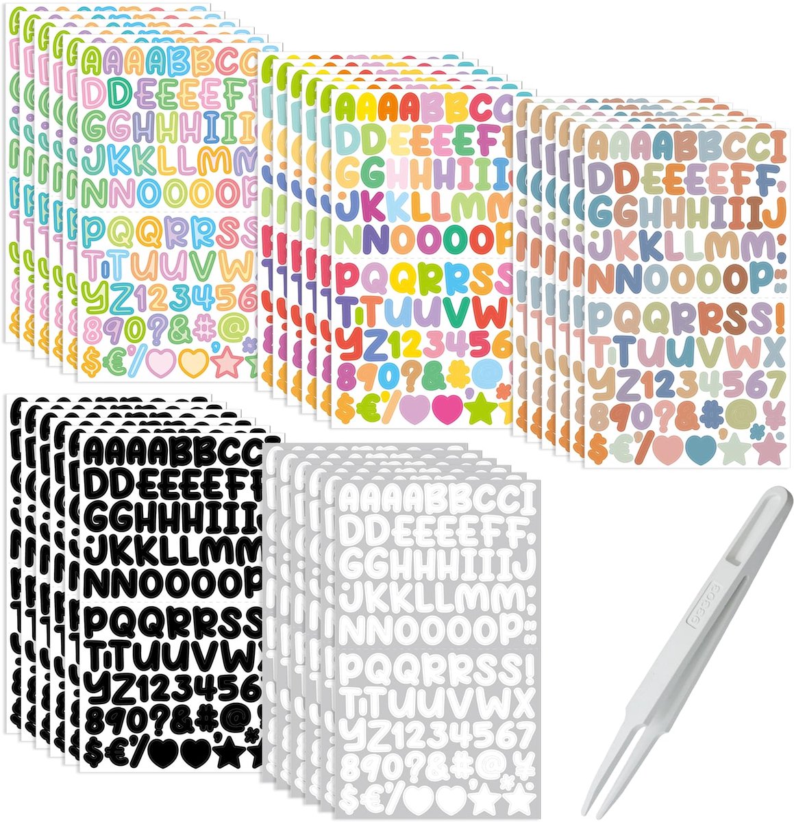 IMPERATORIS® 30 vellen met een scala aan letters scrapbooking stickers Scrapbook Stickers voor Bullet/Bujo/Junk Journal - Planner/Laptop/Telefoon/Agenda Sticker - Voor Volwassenen en Kinderen