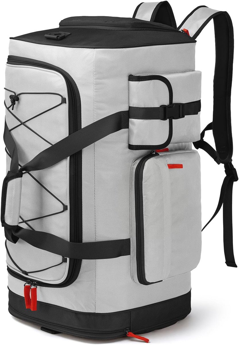 Grote sporttas en weekendrugzak 75 liter met schoenenvak voor reizen en training