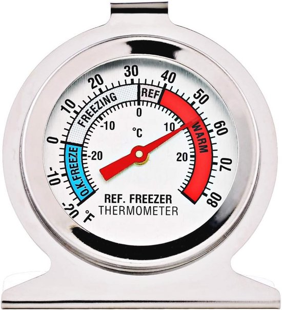 Koelkast Vriezer Thermometer Roestvrij Stalen Wijzerplaat Type Koelkast Temperatuur Magazijn Supermarkt  30 30 Graden