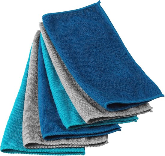 6-Pack Super Absorbent Microfiber Cloths with Anti-Bac Treatment for ...