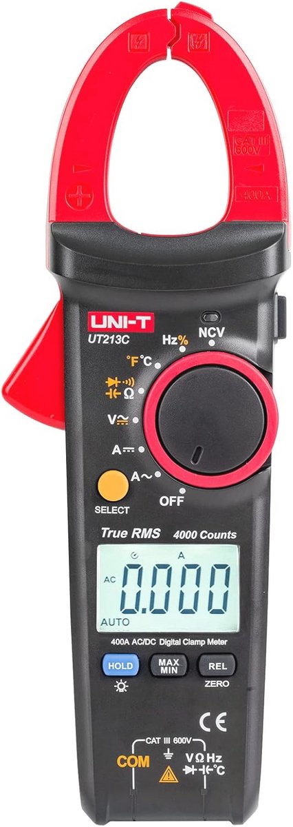 Multimeter met Tangfunctie voor Nauwkeurige Metingen tot 400A